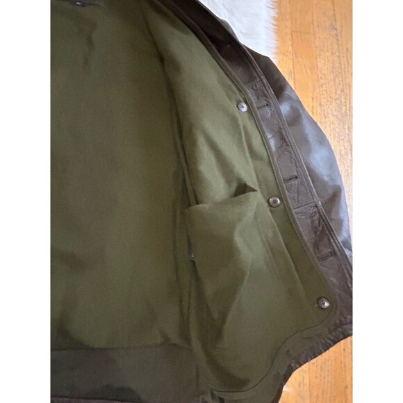 Structure Men’s Size XL Vintage Brown Leather Coat Jacket Lining Insert - Picture 9 of 16